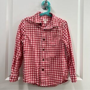 Cat and Jack Boys Button Down Long Sleeve Shirt Size S (6/7)